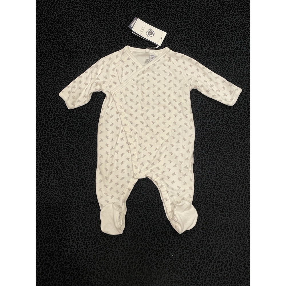 Petit Bateau Baby Girl Sleeper‎ Coverall 3M Organic Cotton
